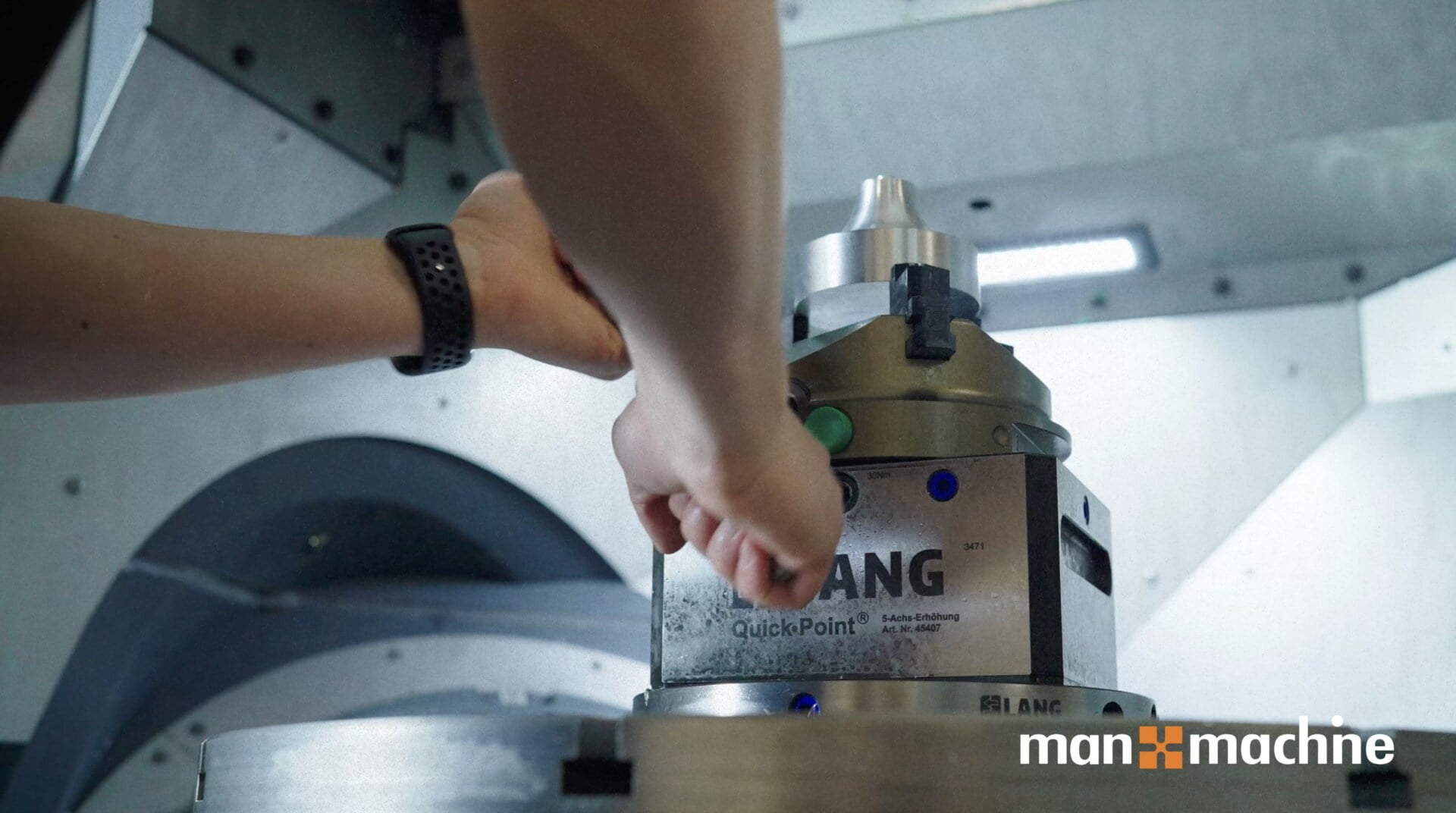 Skilled manufacturing employees featured in an industrial recruitment video