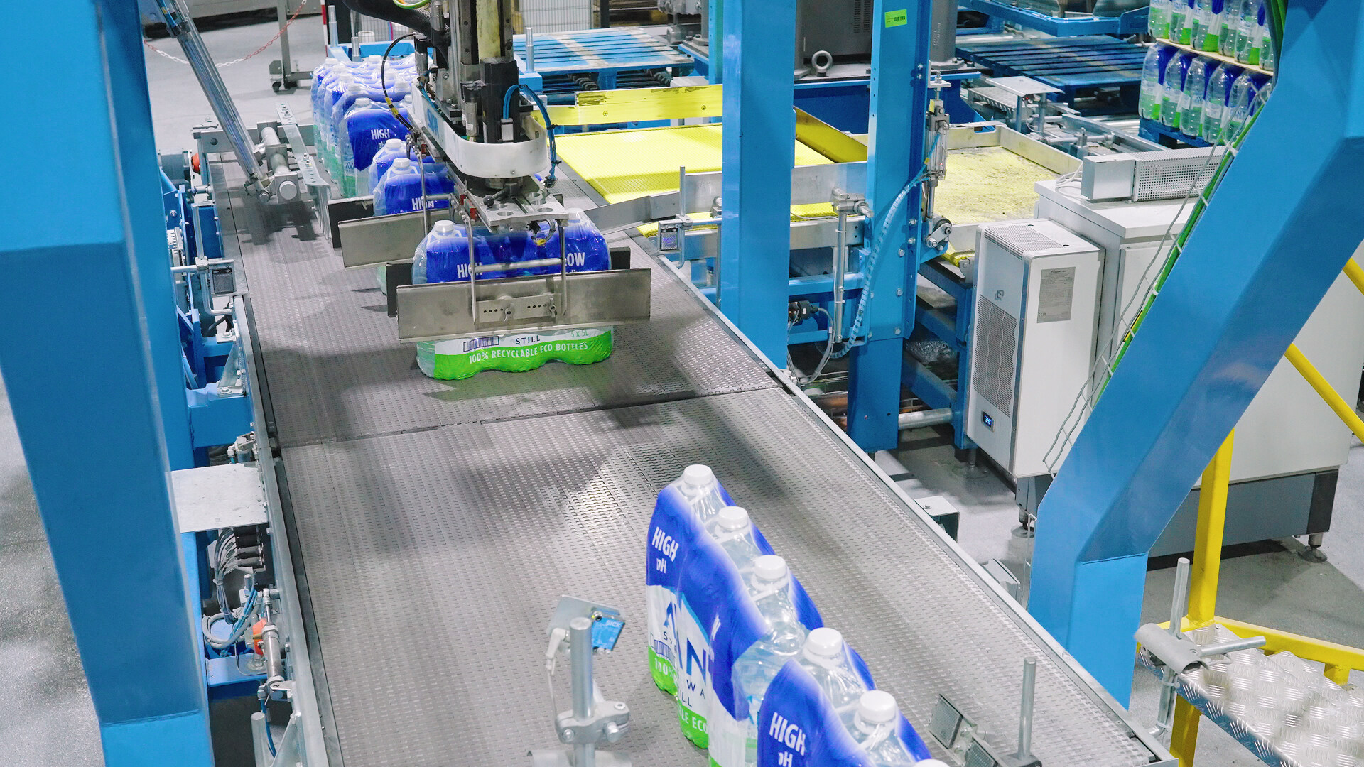 Factory lighting used to film authentic industrial manufacturing operations